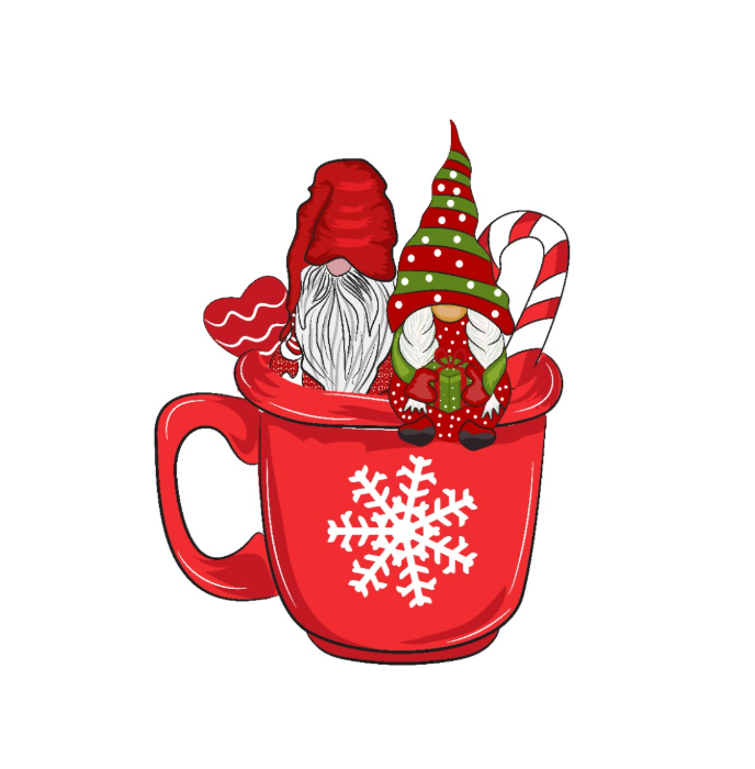 Christmas Gnome Glass