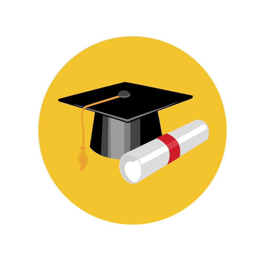 18CT Printed Canvas-Graduation hat and certificate