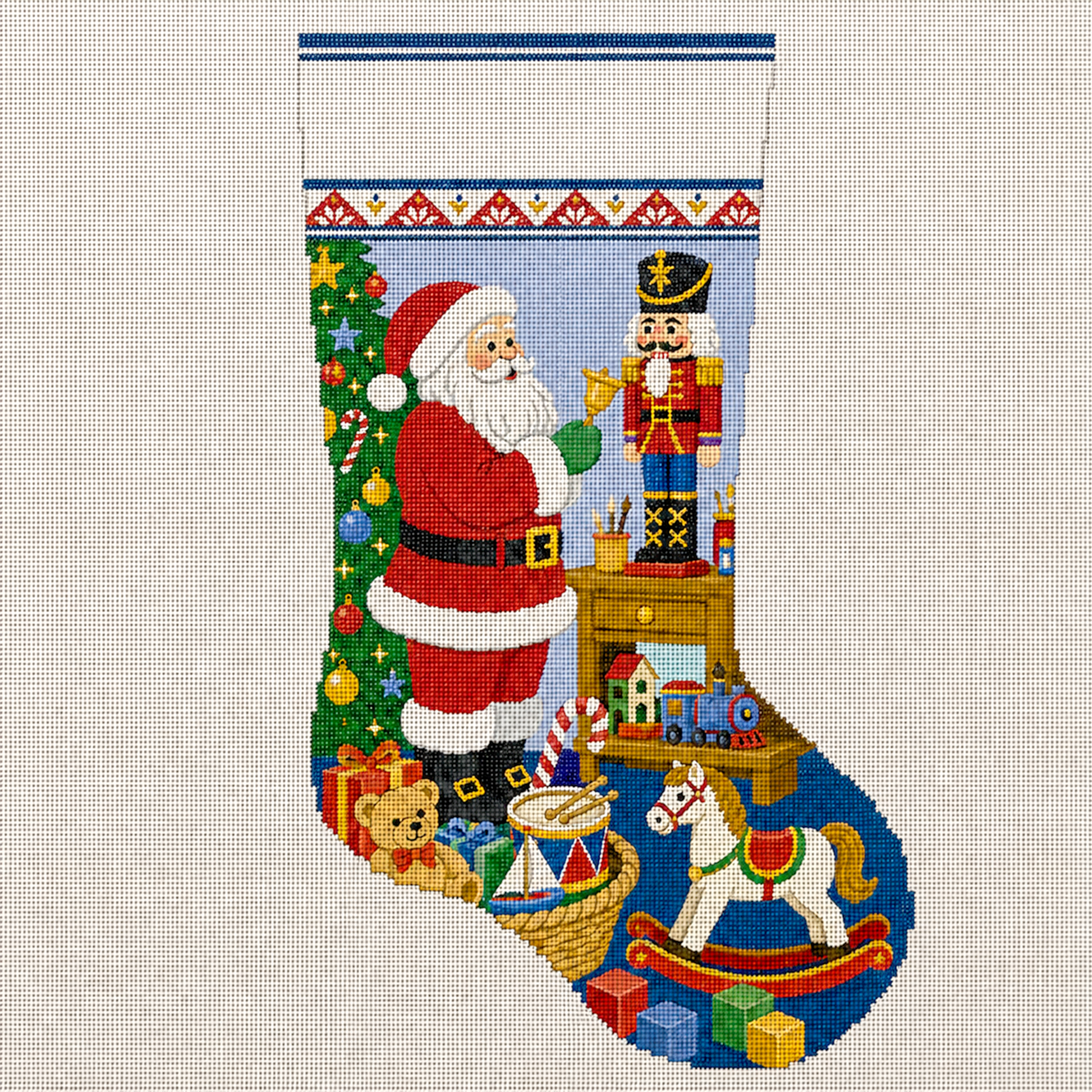 Stocking - Santa & Nativity