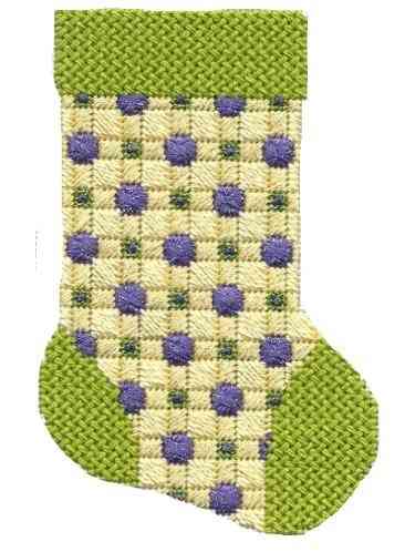 Mini-sock - Green & Purple