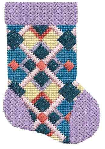 Mini-sock - Lavender & Blue