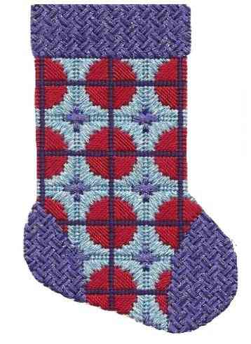 Mini-sock - Purple, Red & Light Blue
