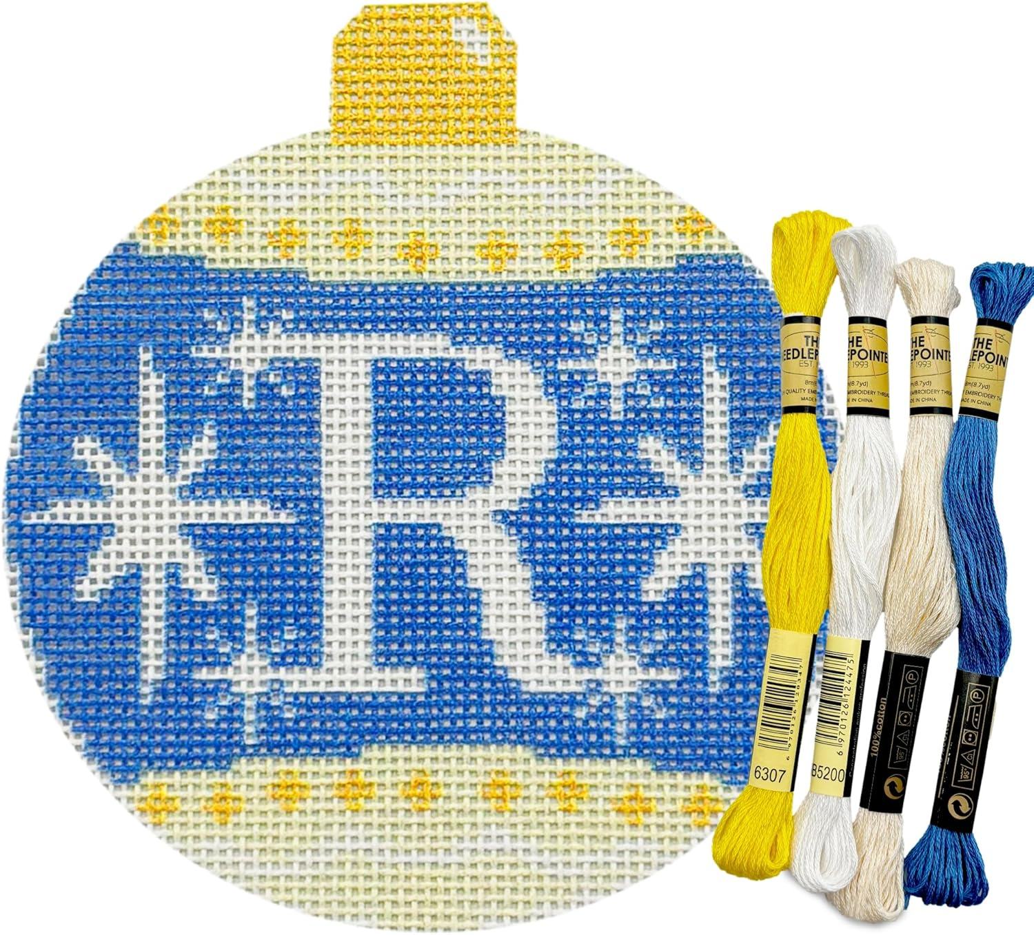 Ornament Kit- Snow Flakes Christmas Ball (Letter R)