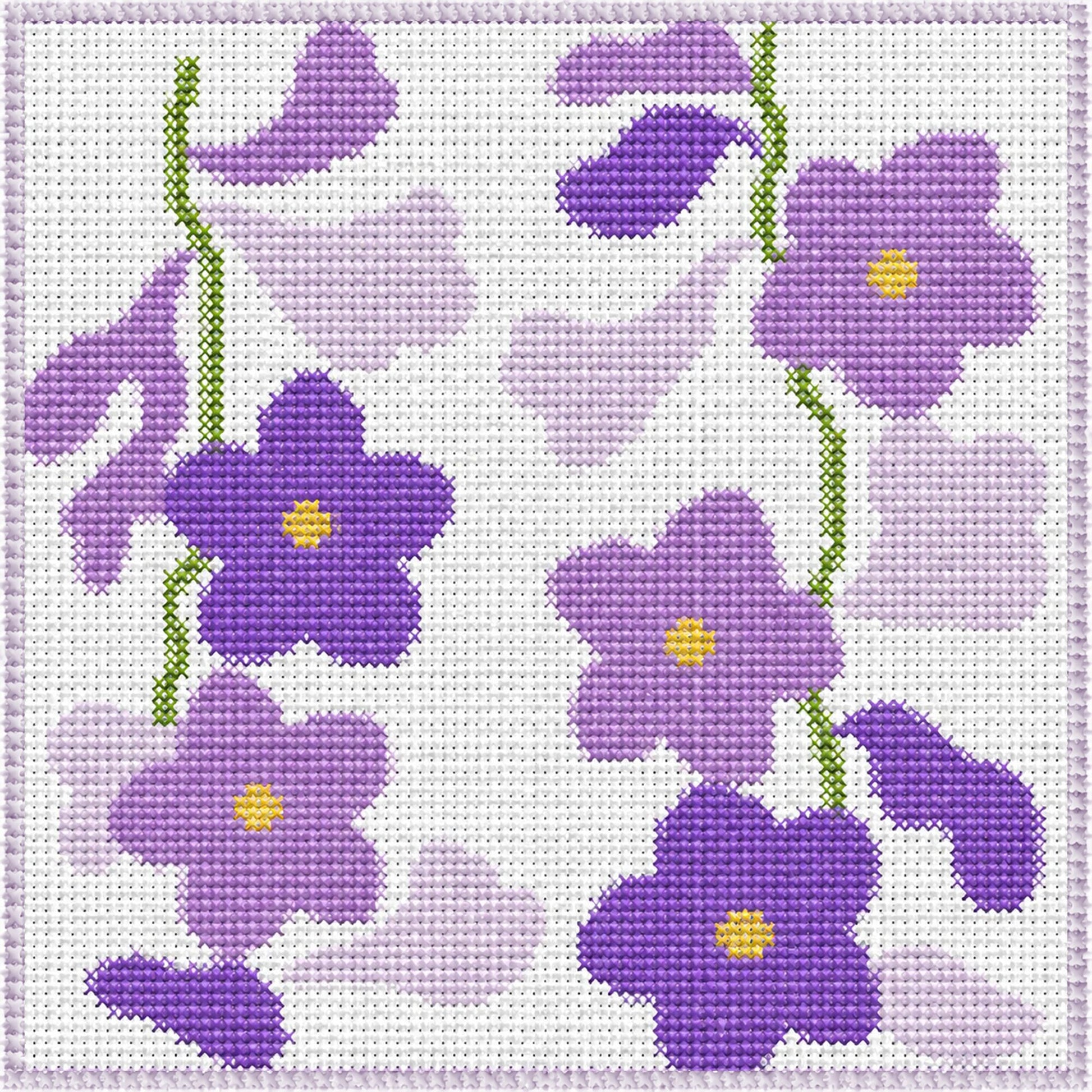 Simple Flowers - Violet Delphinium