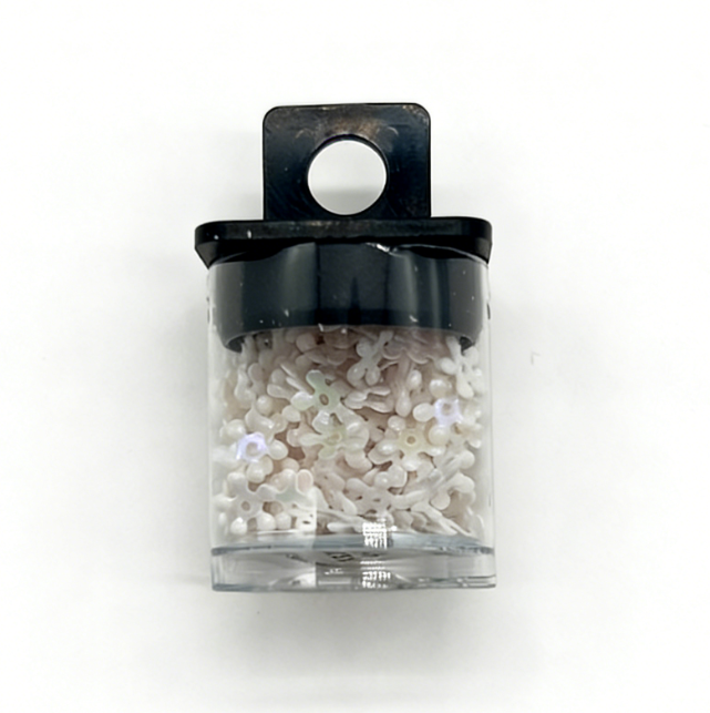 Sequin Shapes - TSQ-34- white snowflakes