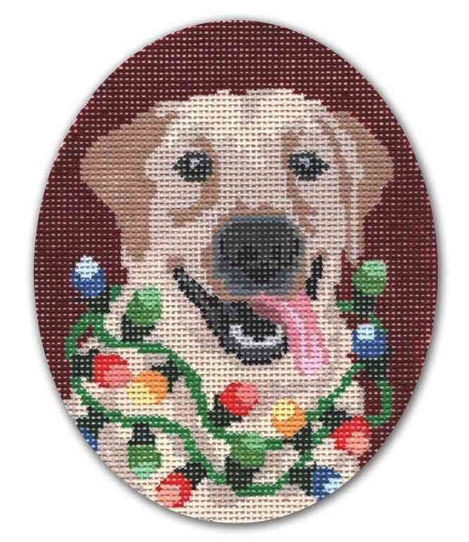 Happy Holidays Dog with Lights