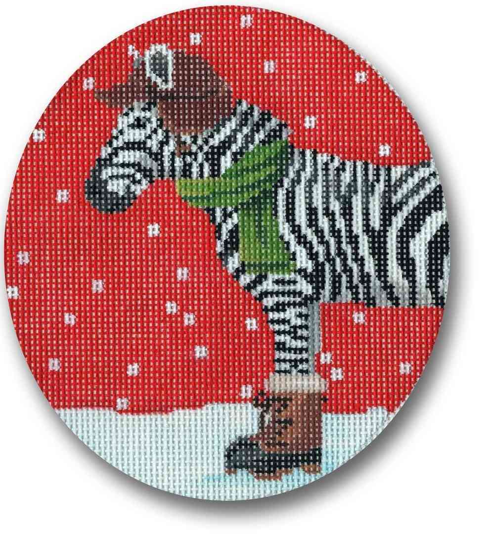 Ornament - Zebra Dressed for Winter