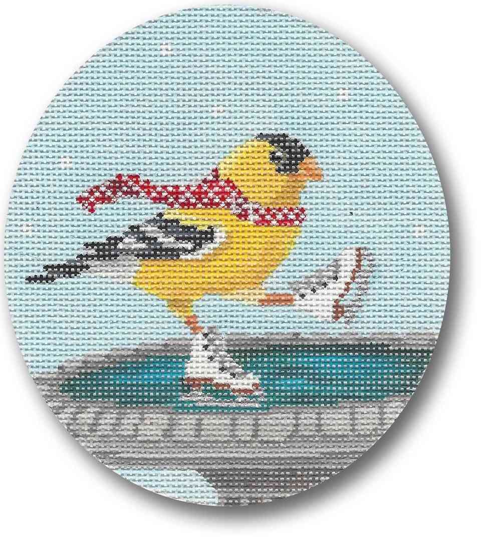Ornament - Yellow Bird Ice Skating