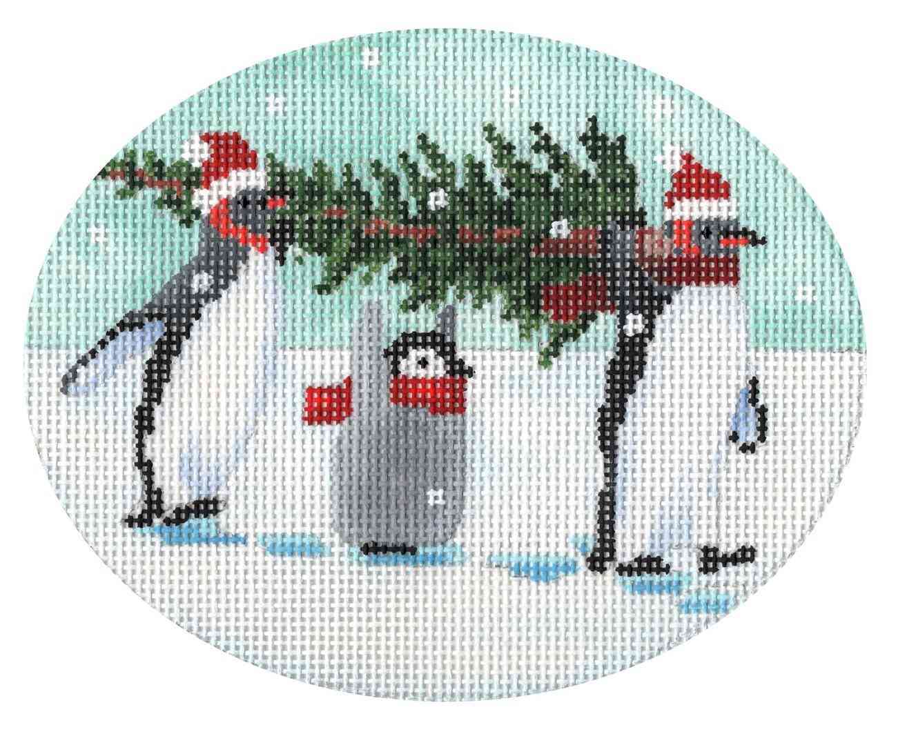 Ornament - Penguins Bringing Home the Tree
