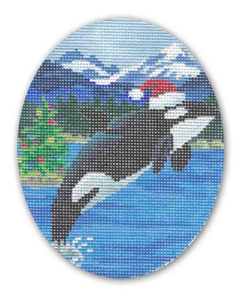 Orca with Santa Hat