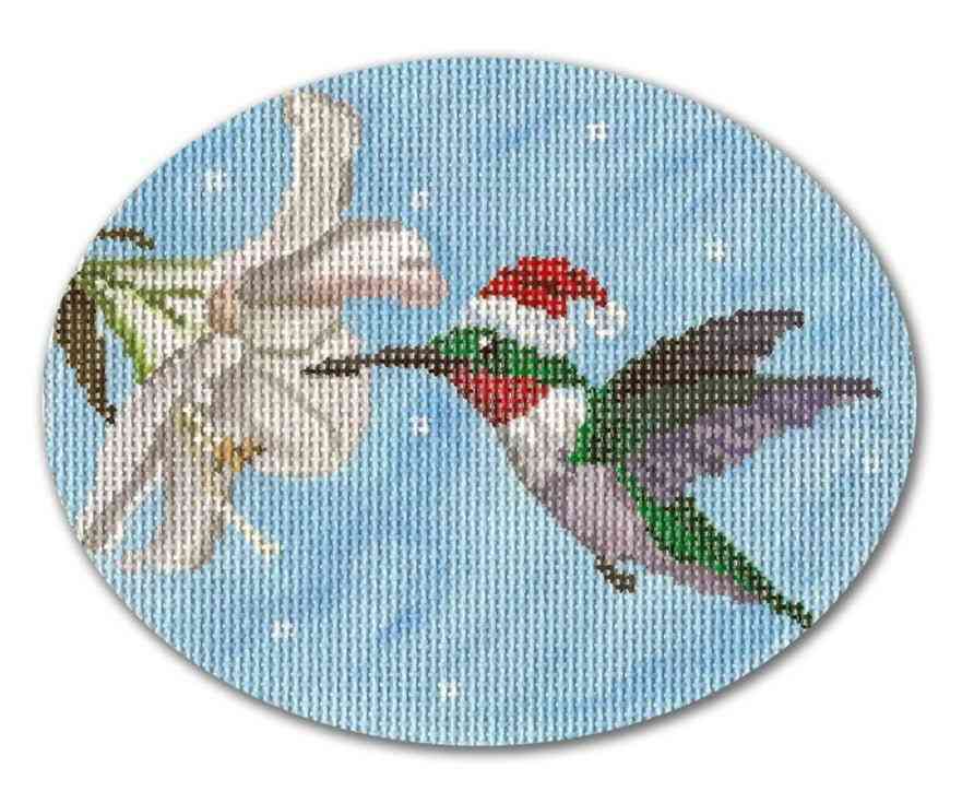 Hummingbird with Santa Hat