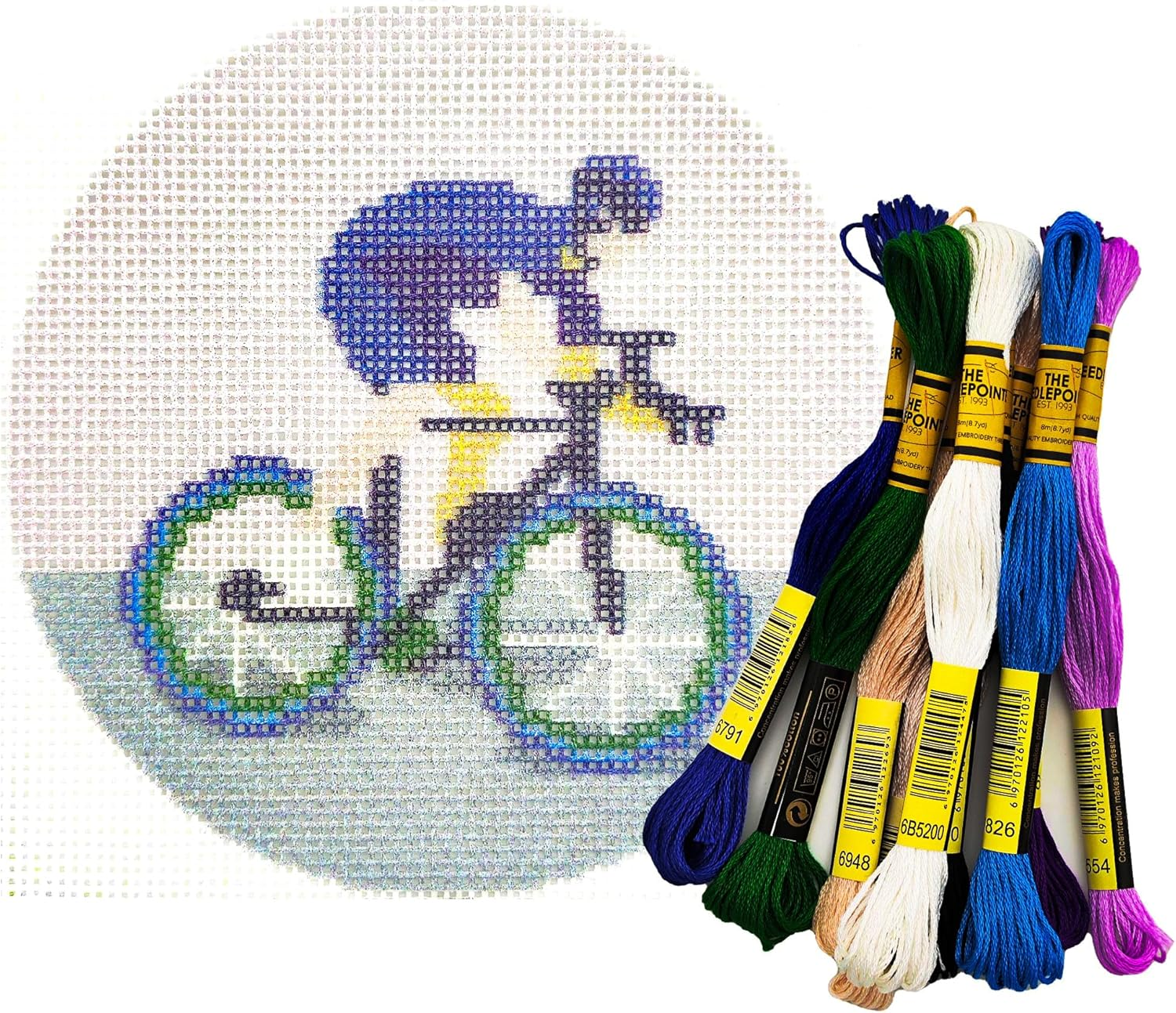 Needlepoint Kits - Cyclist on Road