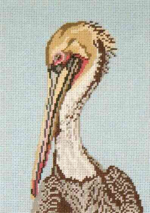 Birds - Brown Pelican Head (18 ct)