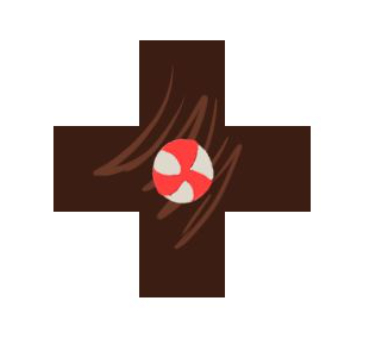 Crimson Twirl on Cocoa Texture