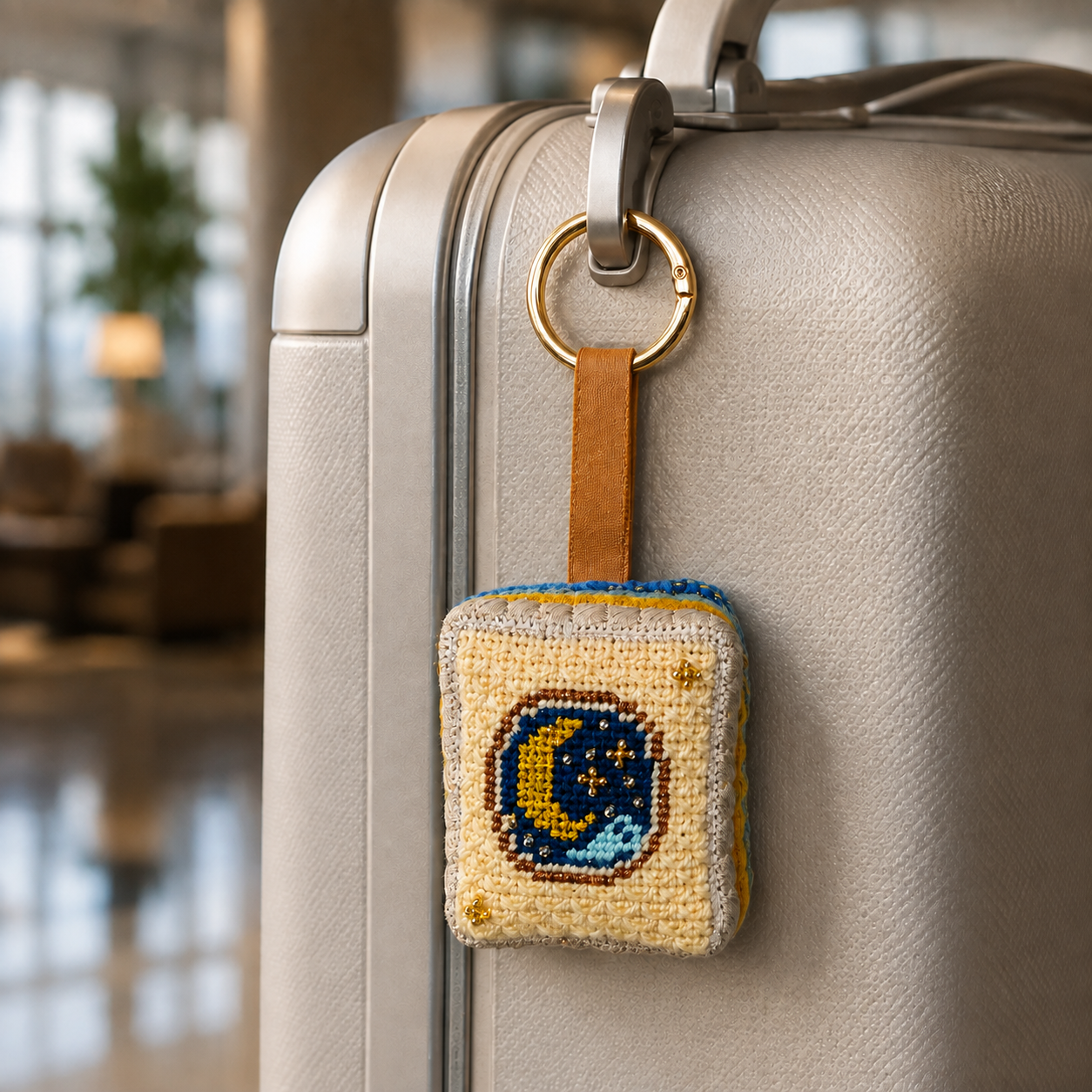 Moon & Stars Mahjong Bag Charm Keychain Kit