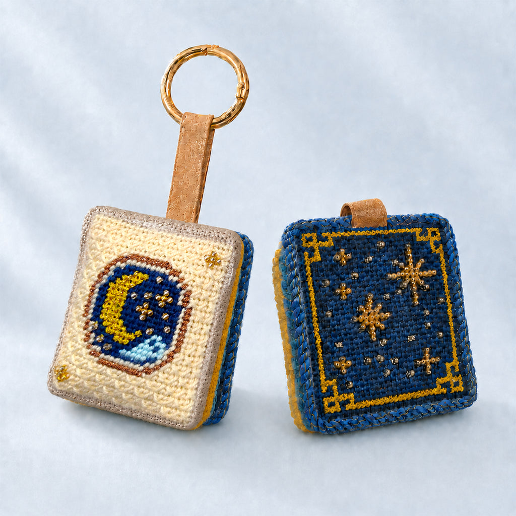 Moon & Stars Mahjong Bag Charm Keychain Kit