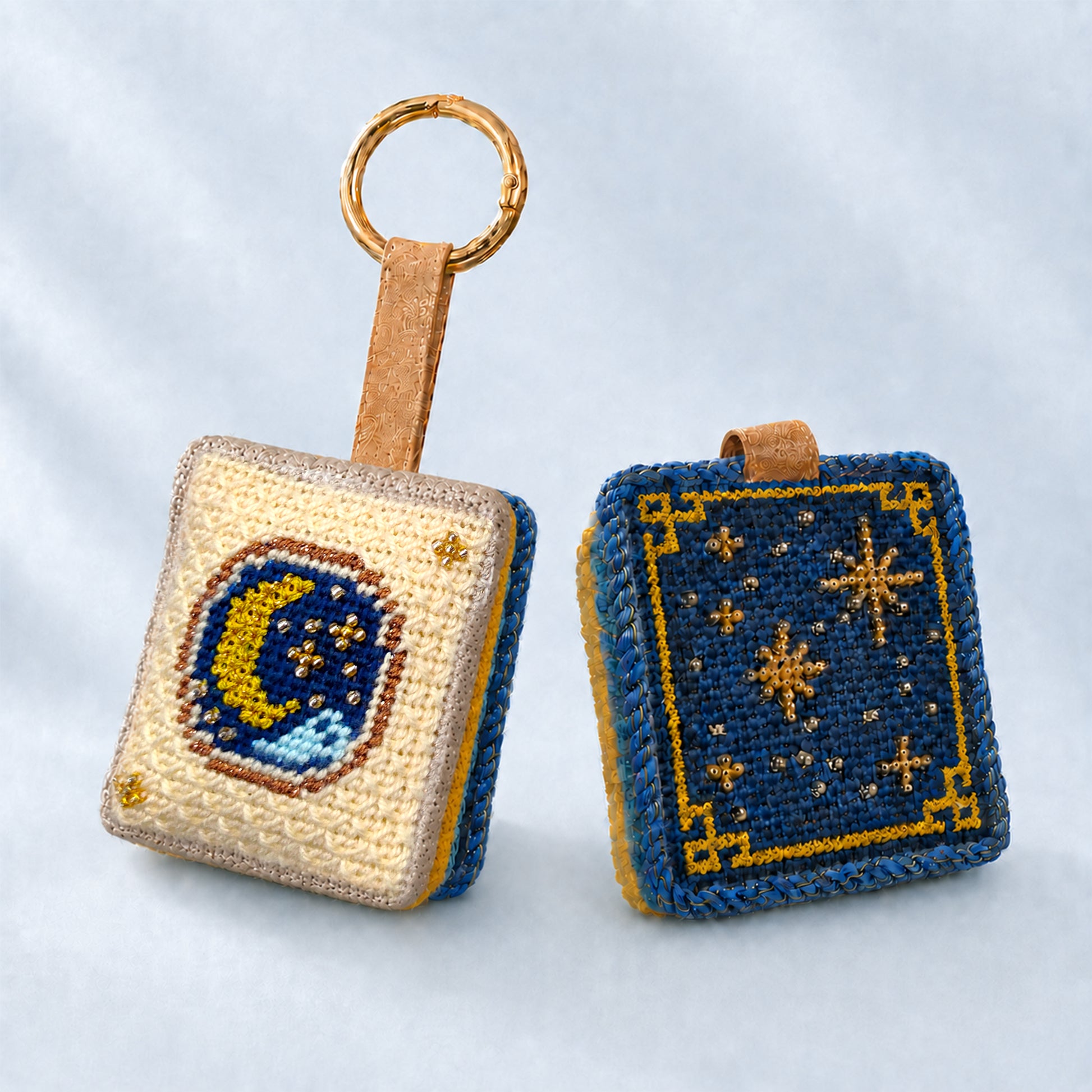 Moon & Stars Mahjong Bag Charm Keychain Kit