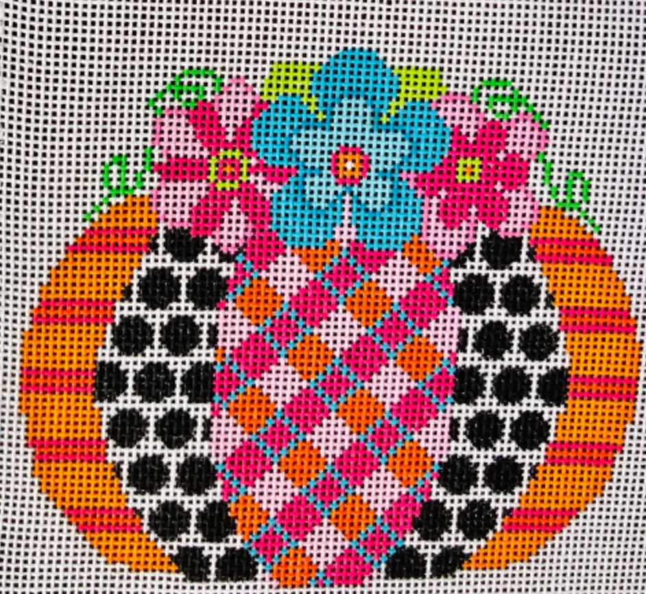 Polka Dot Plaid Pumpkin