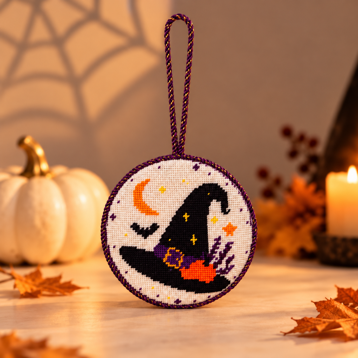 Witch Hat Halloween Ornament Kit – Beginner Level
