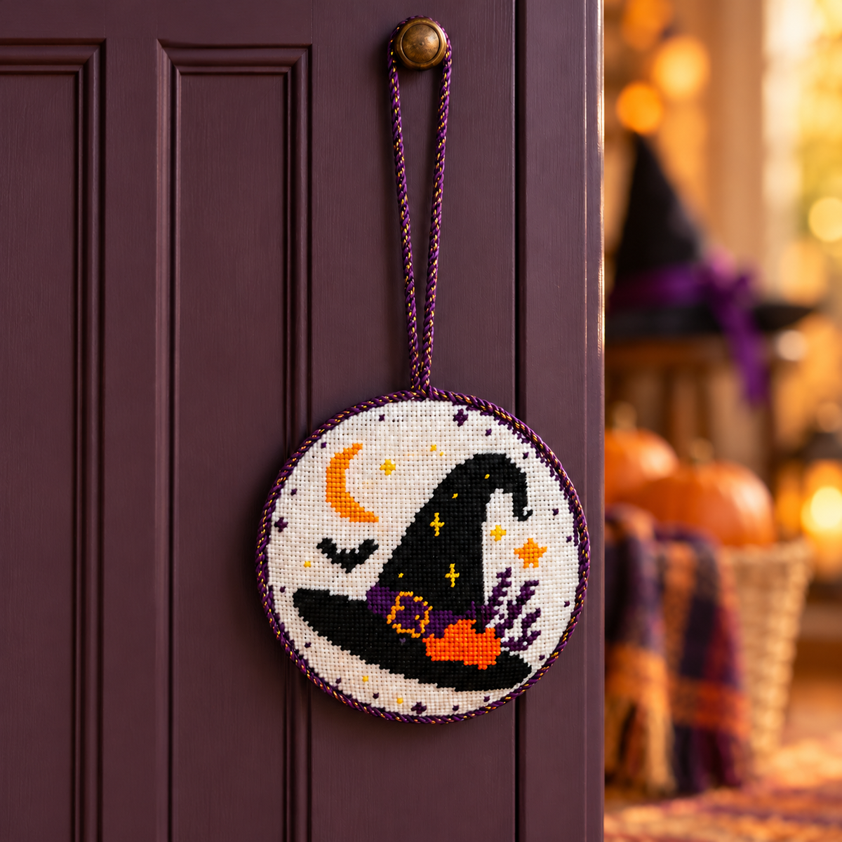 Witch Hat Halloween Ornament Kit – Beginner Level