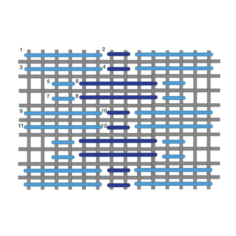 Horizontal old florentine stitch diagram