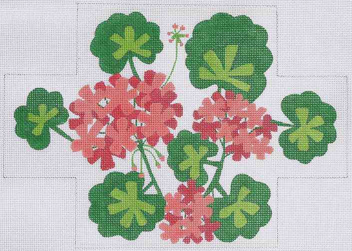 Brick Cover - Salmon Geraniums