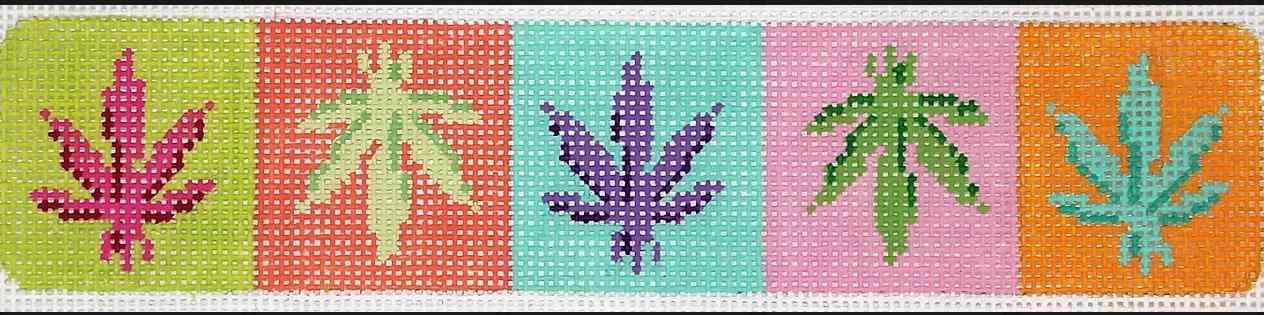 Cuff Bracelet - Weed Leaves - Andy Warhol Colors