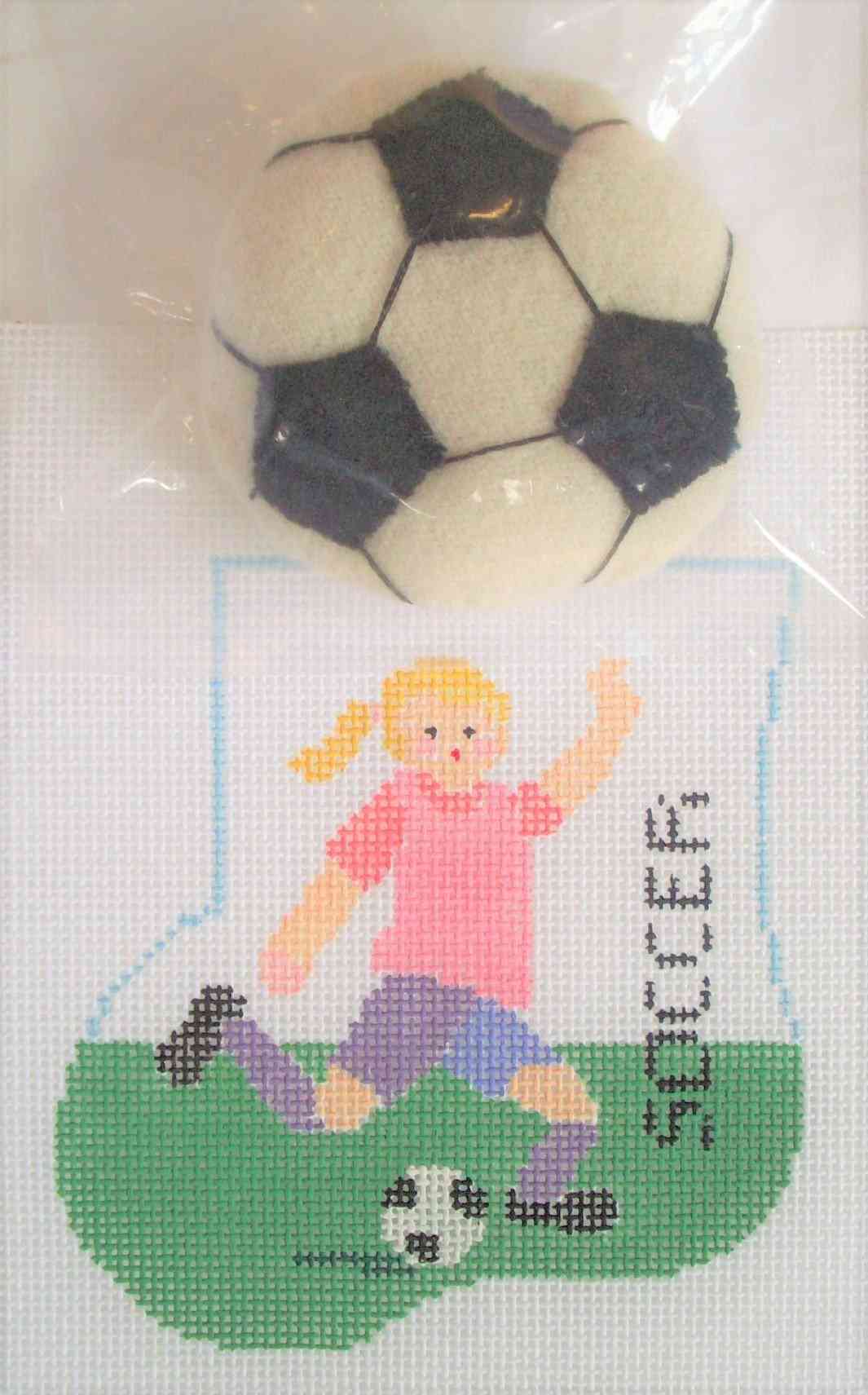 Mini-sock with Insert - Girl Soccer with Ball