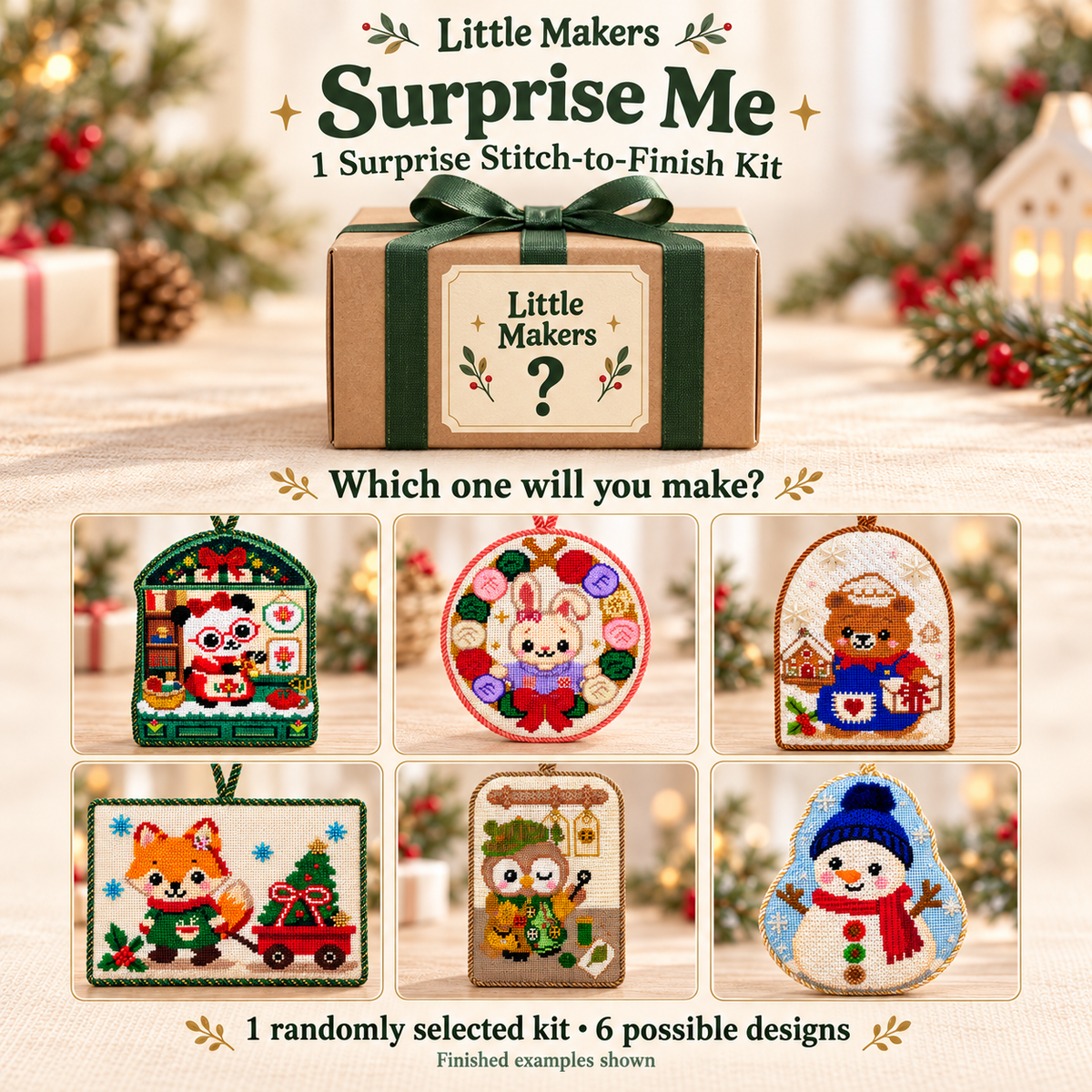 Little Makers’ First Christmas | Stitch-to-Finish Ornament Kits