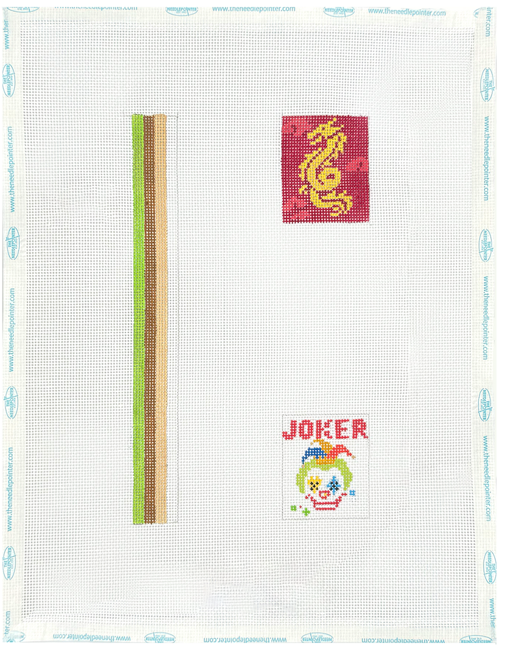 Lucky Joker Mahjong Tile – Joker Front, Dragon Back (龍)