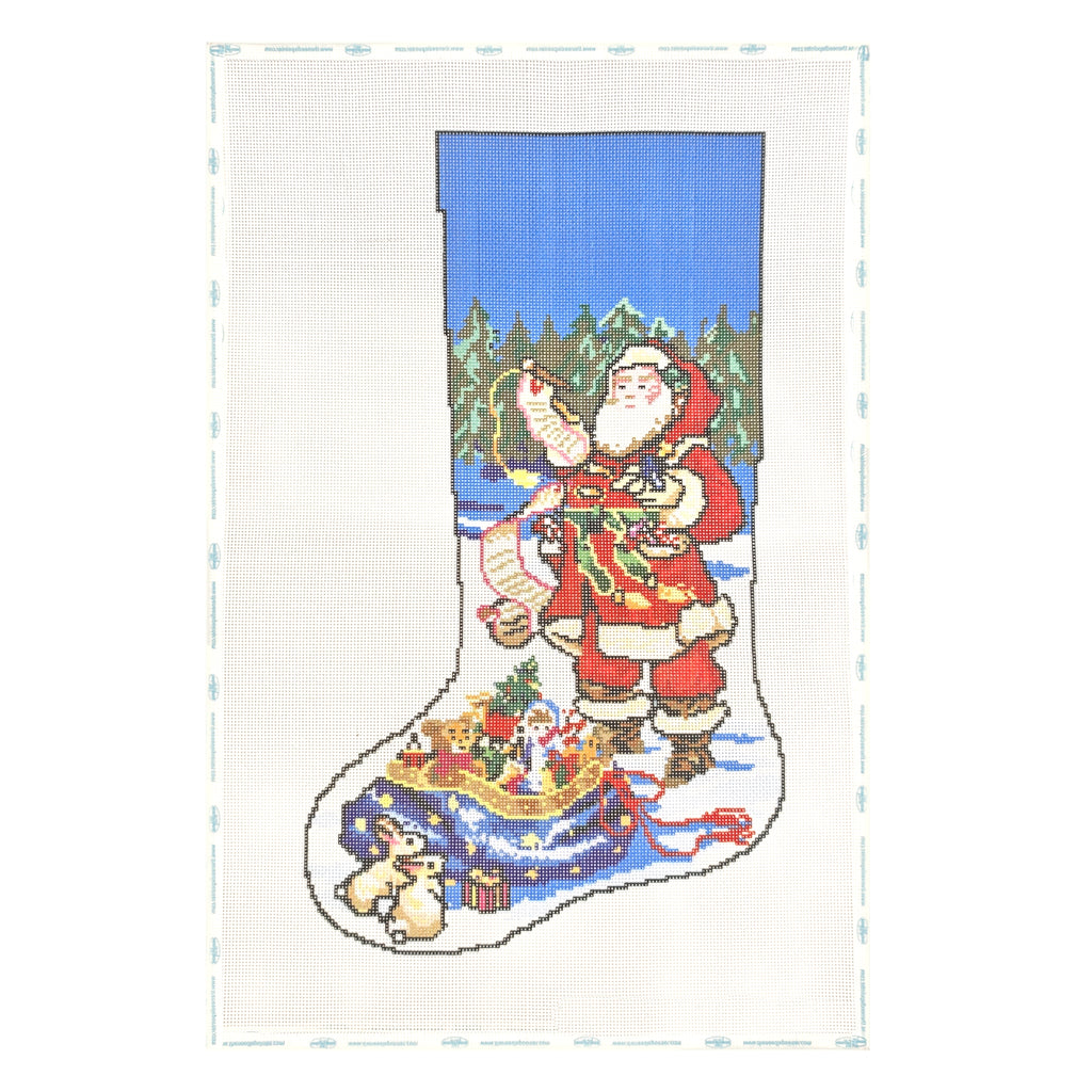 Printed Christmas Stockings - Santa’s Merry Gift List