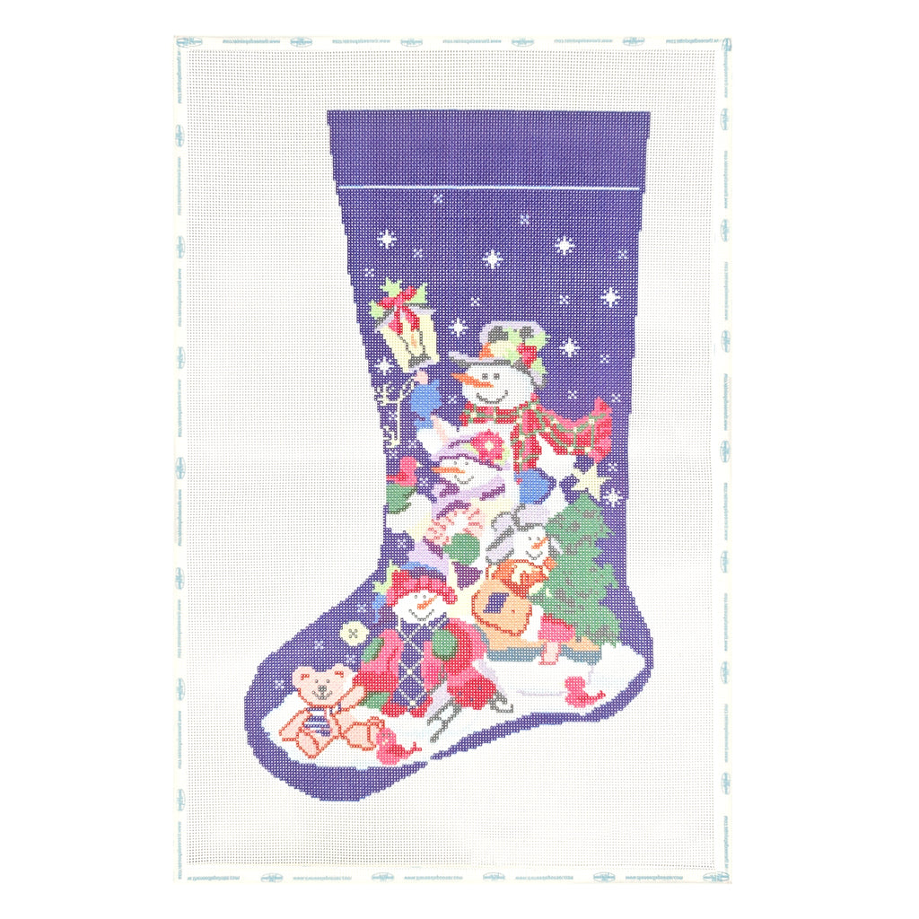 Printed Christmas Stockings - Snowman Wonderland