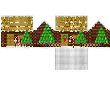 3-D Gingerbread House - Tootsie Roll Log Cabin