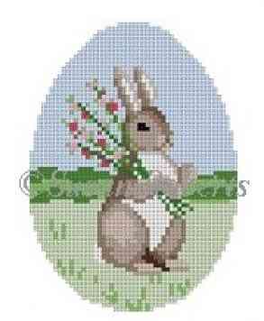 Egg - Bunny with Flowers