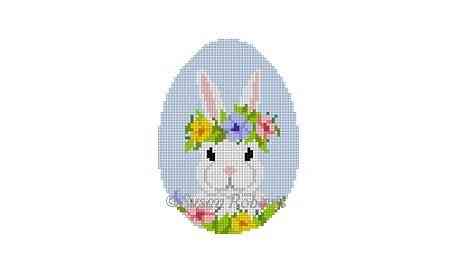 Egg - Floral Crown Bunny