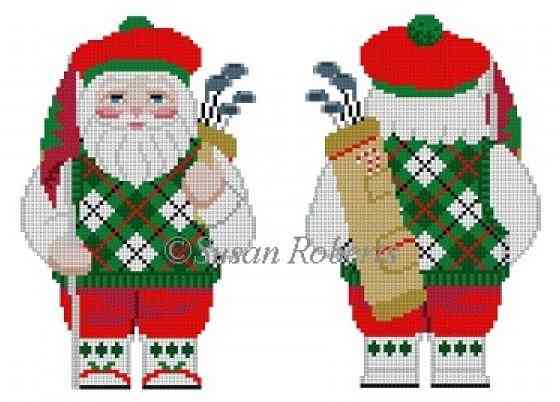 2-sided Santa - Golfing