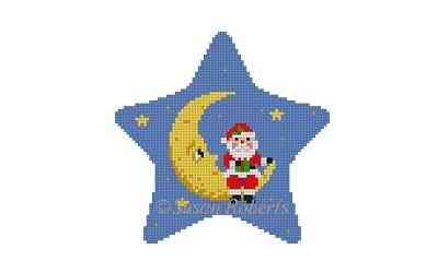 Star - Santa Sitting on the Moon
