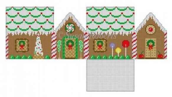 3-D House - Green Scallop Roof