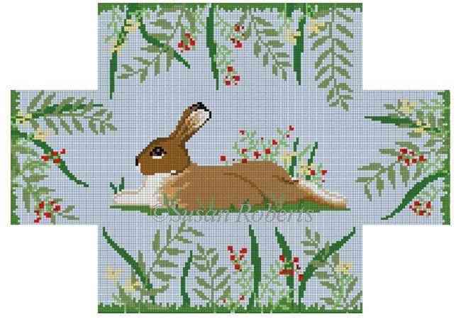 Brick Cover - Rabbit in Flowers