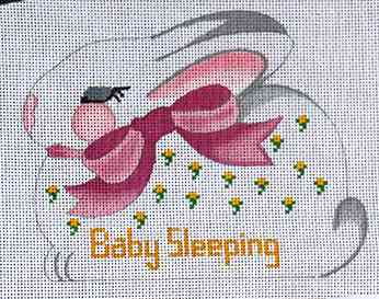Baby Sleeping - Sleepy Bunny with pink bow