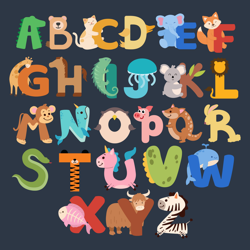 Animal Alphabet: Whimsical Colorful Letters with Creatures